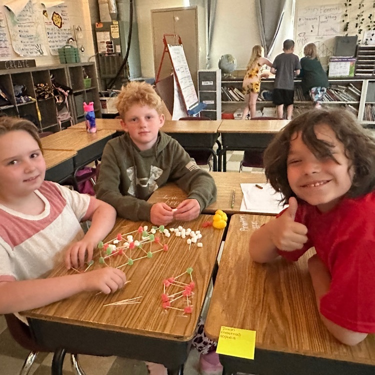 Mrs.McGrady’s third graders doing a STEM Bridge challenge!