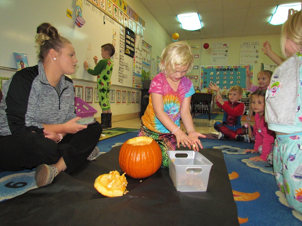 Pumpkin fun in Miss Staffen's class!